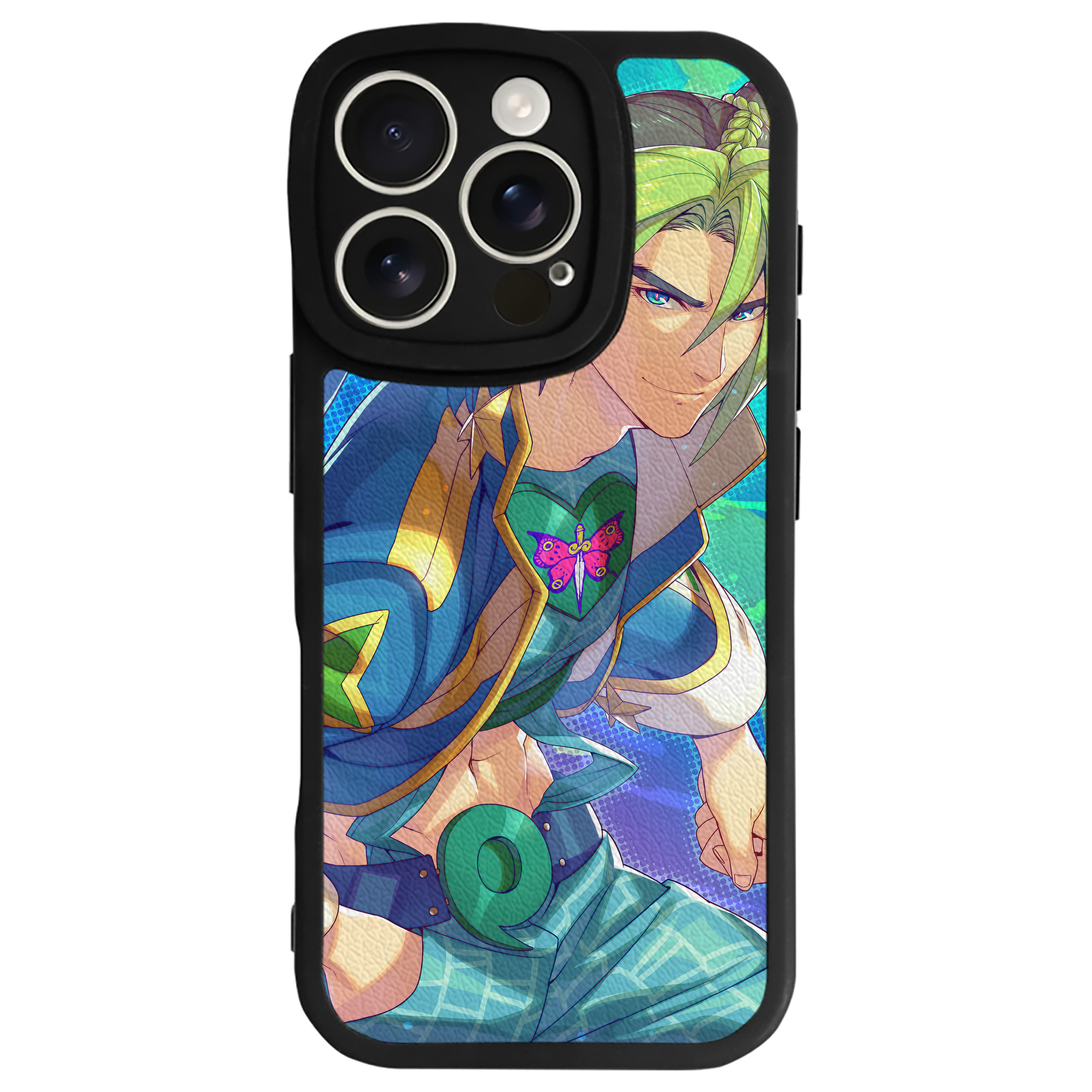 （画像用） ジョジョの奇妙な冒険 JoJo's Bizarre Adventure 【iPhone 16シリーズ対応】シリコンスマホケース（レザー調） 材質：シリコン